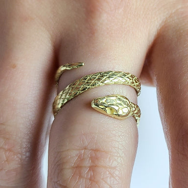 14k Yellow Gold Snake Wrap Ring-Ring-Inchoo Bijoux-Inchoo Bijoux