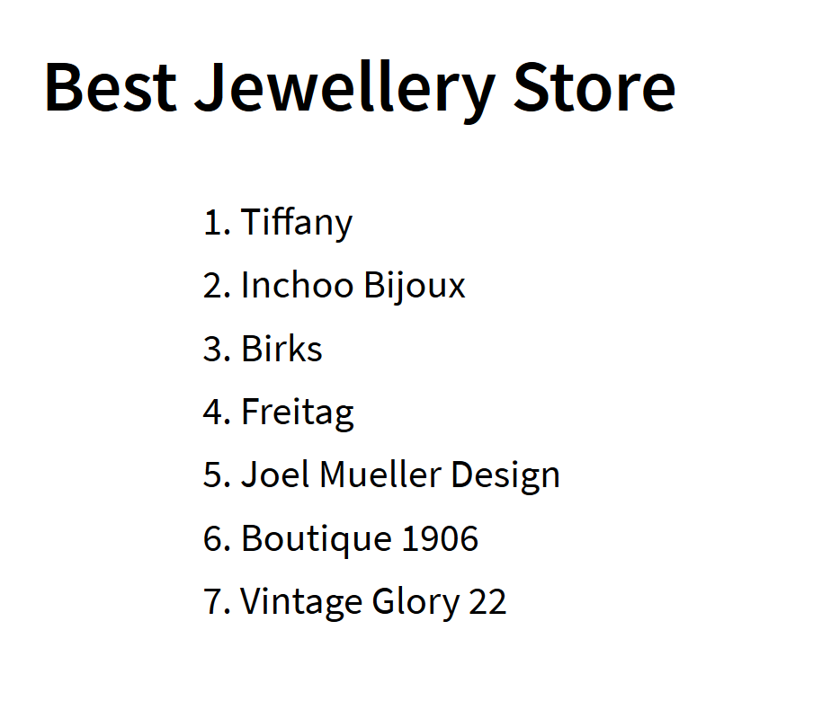Collection of Inchoo Bijoux in 2nd place in Cult’s Best of MTL in a gallery layout