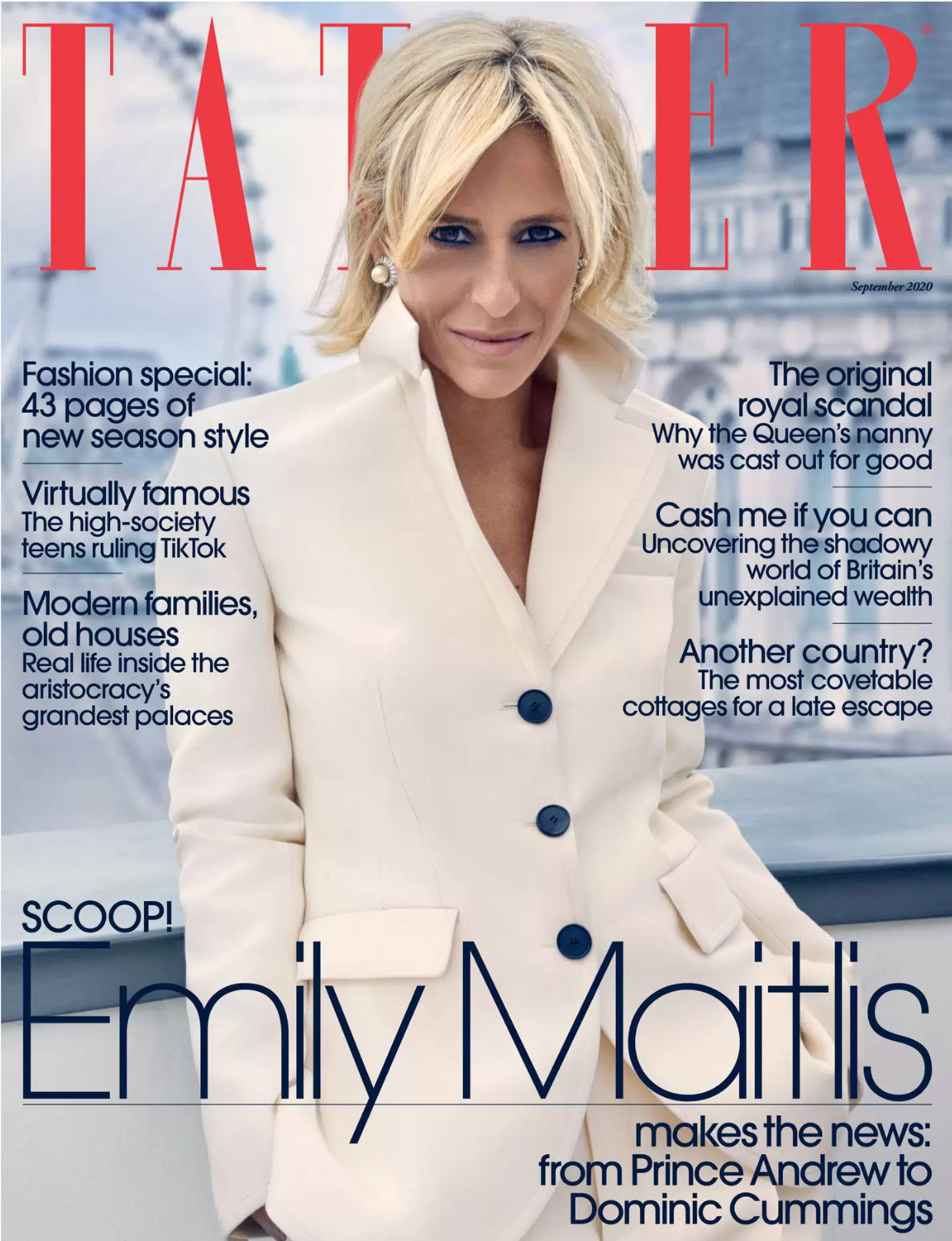 Collection of Inchoo Bijoux X TATLER Magazine - September 2020 Issue with Emily Maitlis in a gallery layout