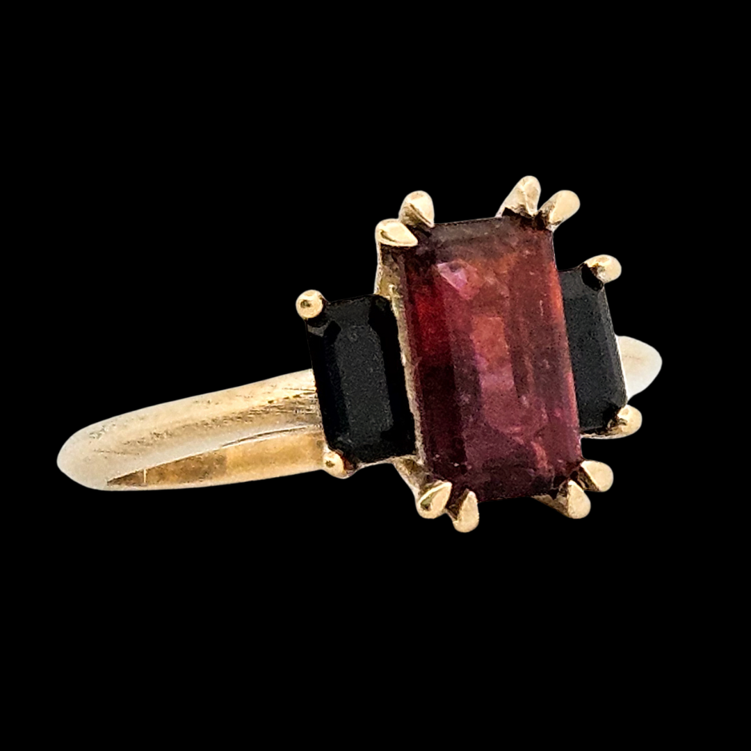 Collection of Sacred Church Ring - Watermelon and Black Tourmaline - Inchoo Bijoux in a gallery layout
