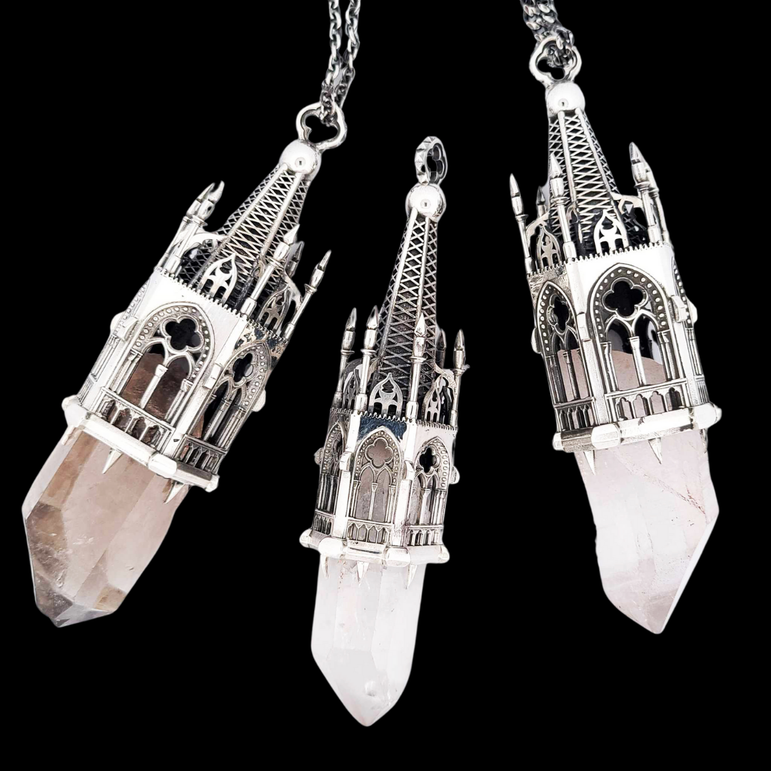Collection of Temptation Tower 1 - Heavy Quartz Cathedral Pendant in a gallery layout