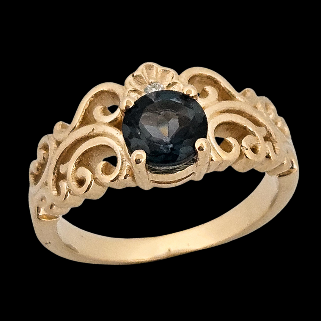 Collection of SheShell Ring - London Blue Topaz, Diamond and Gold - Inchoo Bijoux in a gallery layout
