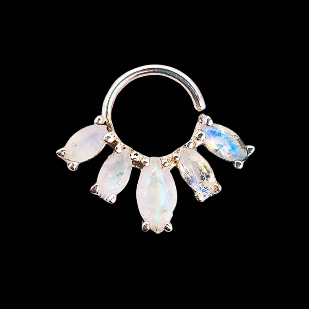 Collection of Statement Rainbow Moonstone Septum in a gallery layout