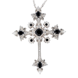 Collection of Divine Martyr Big Cross Necklace Sterling Silver in a gallery layout