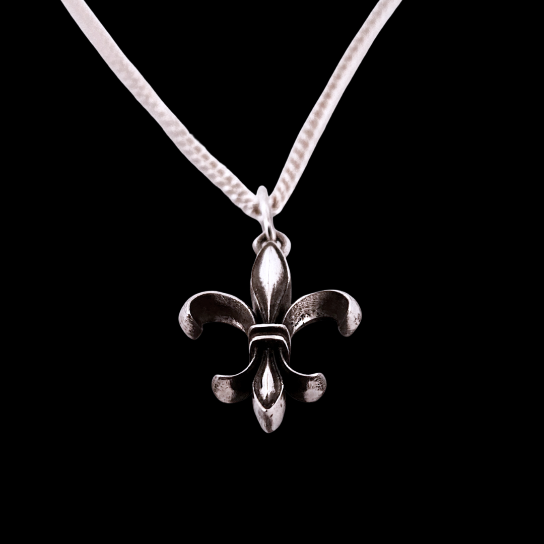 Collection of Fleur de Lys Silver Pendant in a gallery layout