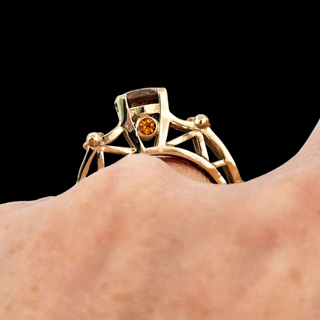 Collection of Victoria - Gold and Citrine Ring in a gallery layout