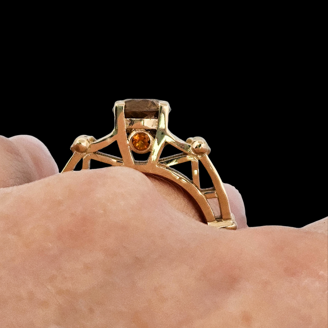 Collection of Victoria - Gold and Citrine Ring in a gallery layout