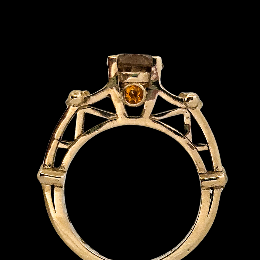 Collection of Victoria - Gold and Citrine Ring in a gallery layout