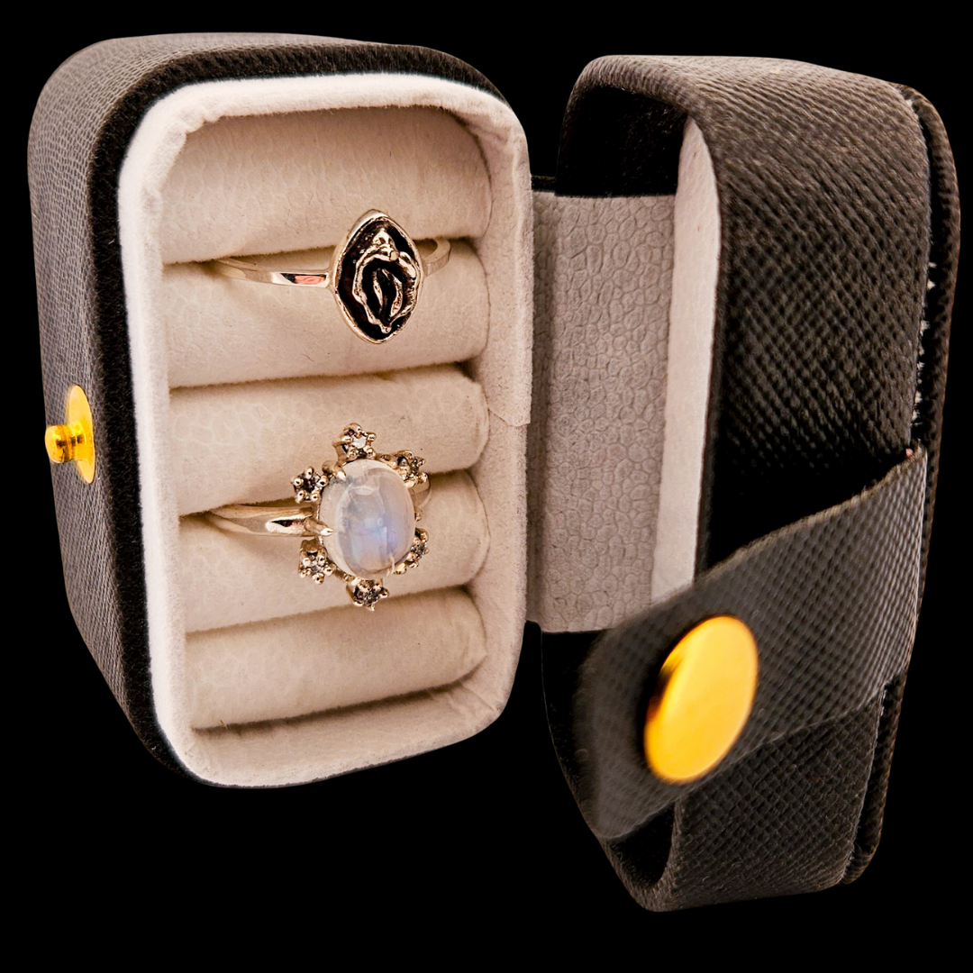 Collection of Small Travel Ring Case Box in a gallery layout