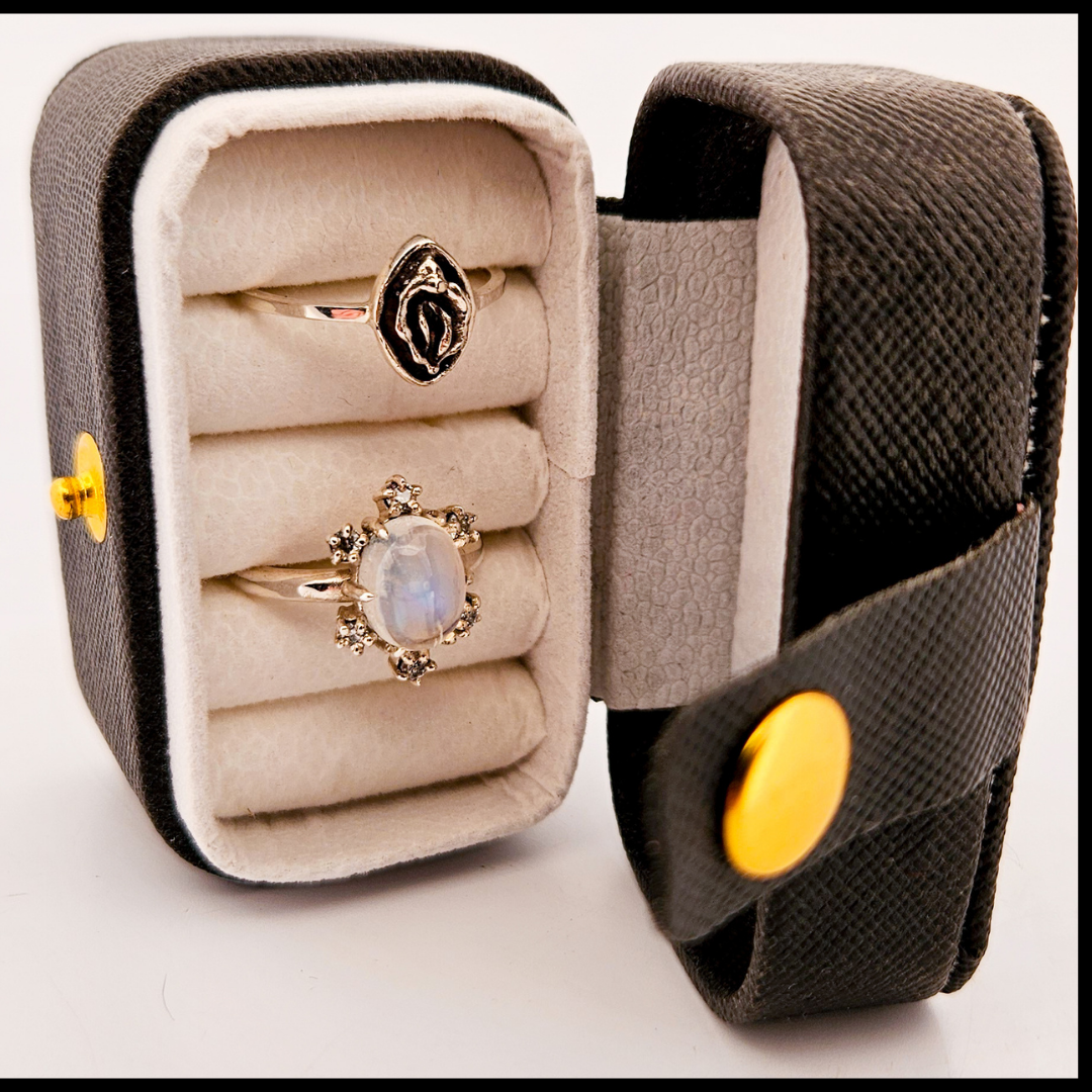 Collection of Small Travel Ring Case Box in a gallery layout