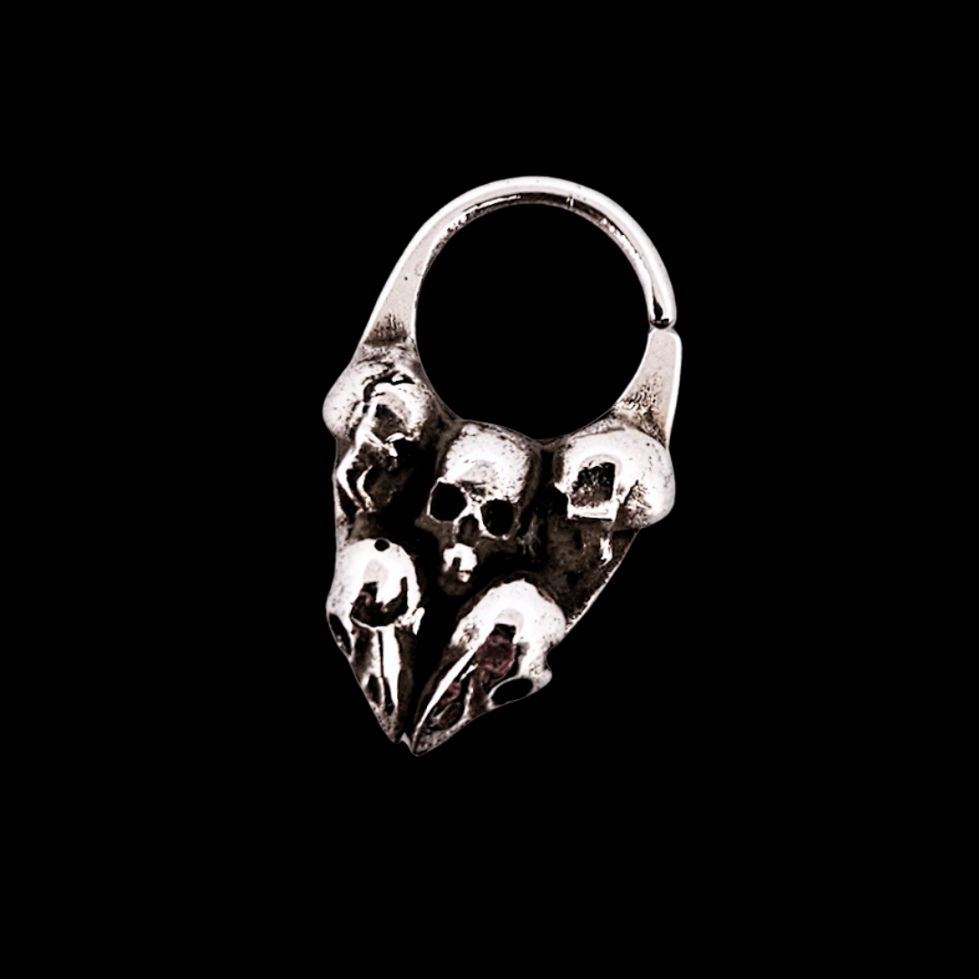 Collection of Catacombs Septum Bird Skull Sterling Silver in a gallery layout