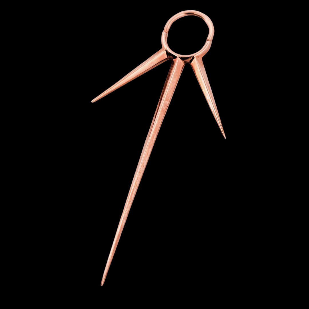 Collection of Extra Long Spike Septum Piercing - Gold Options in a gallery layout