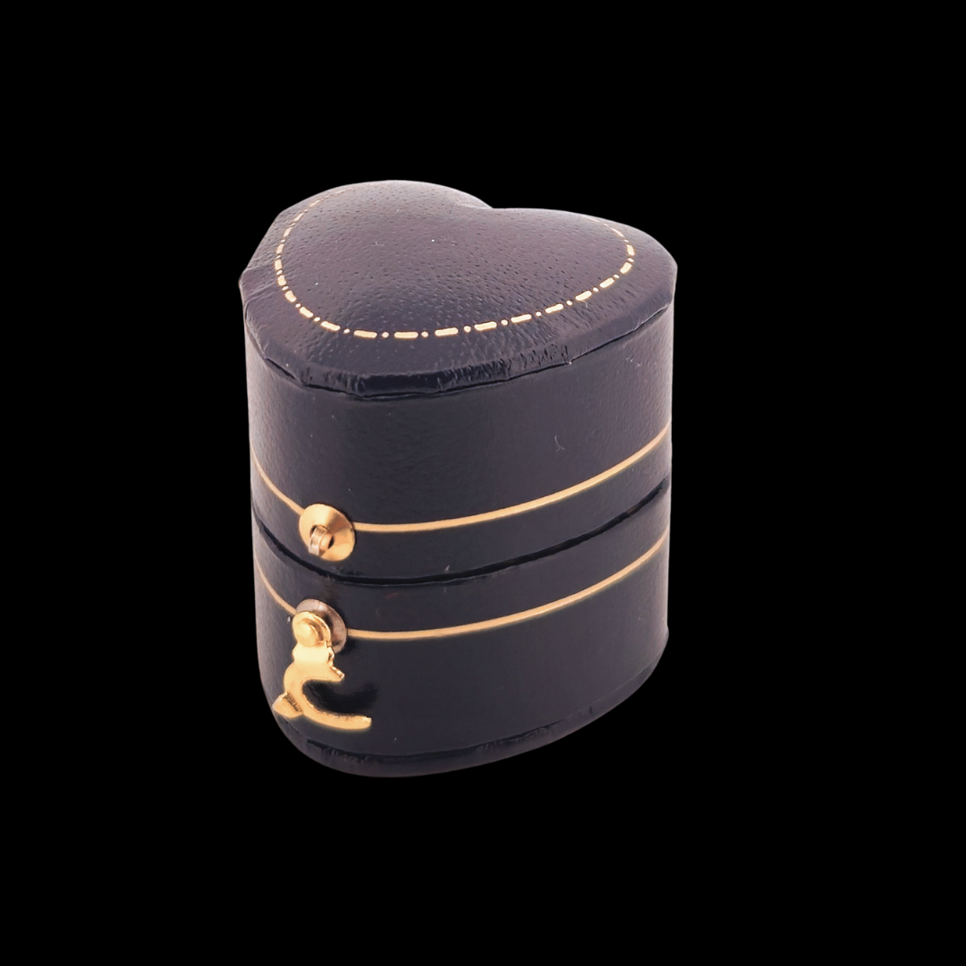 Collection of Vintage Style Engagement Ring Heart Box - Red or Blue in a gallery layout