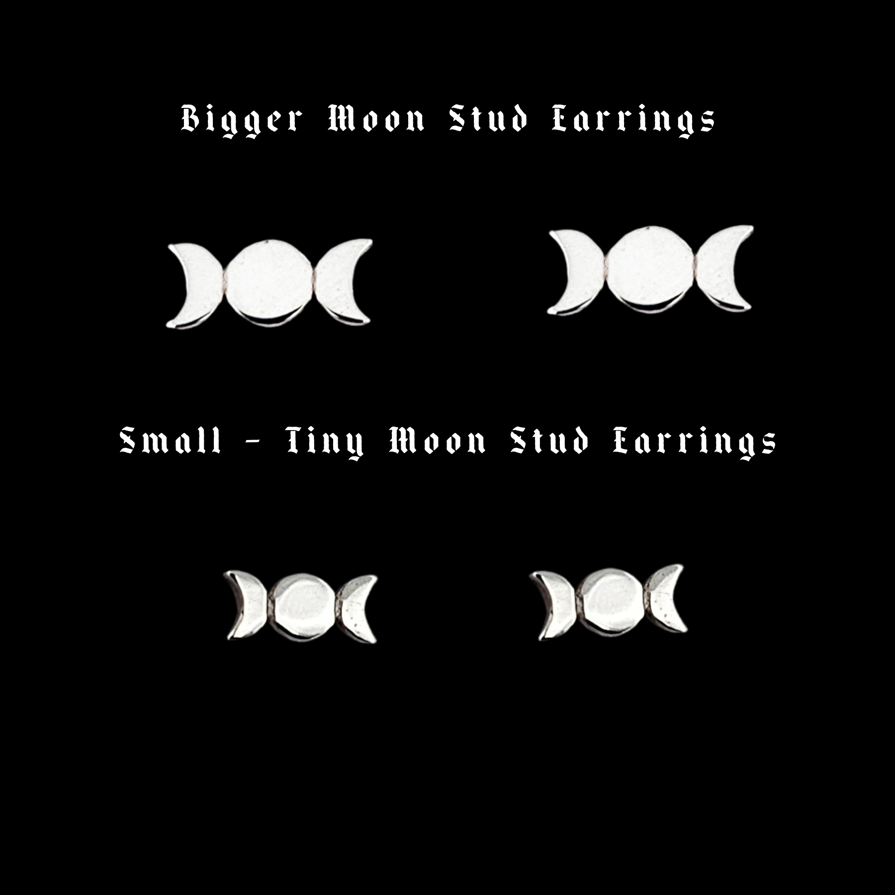 Collection of Bigger Moon Phase Earrings - Inchoo Bijoux in a gallery layout