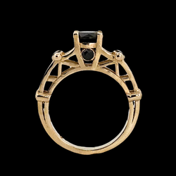 Collection of Victoria - Gold and Black Diamond Ring in a gallery layout