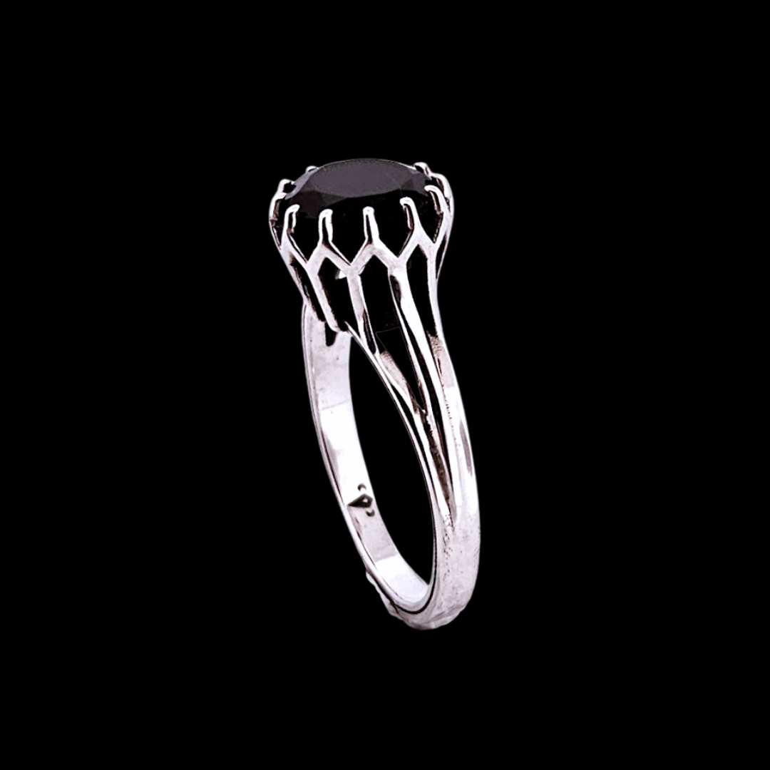 Collection of Veneration Ring - Sterling Silver and Onyx in a gallery layout