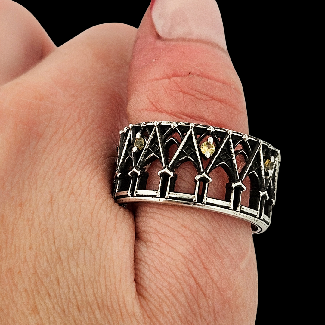 Collection of Mystic Ring Band - Yellow Sapphires in a gallery layout