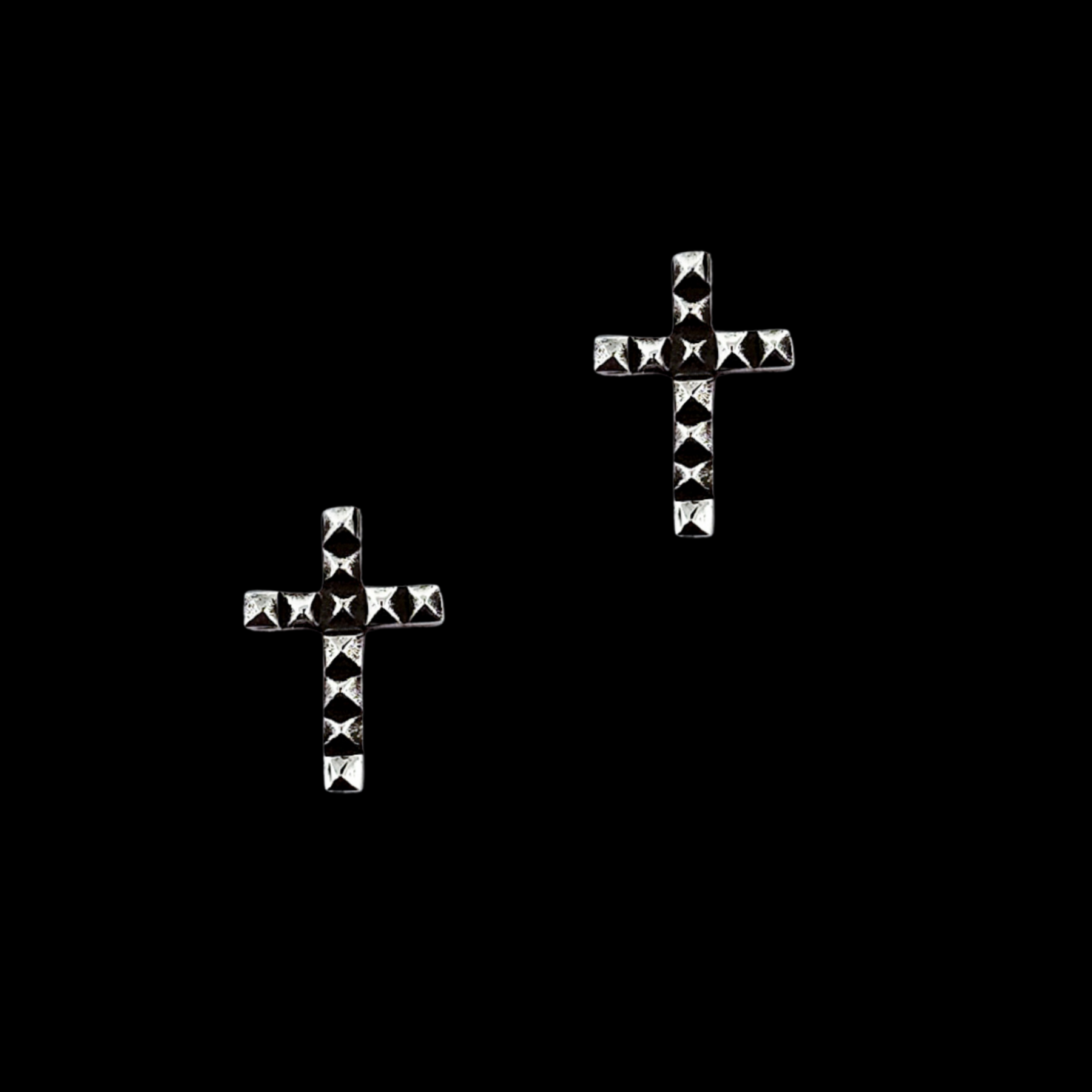 Collection of Tiny Studded Cross Earrings - Inchoo Bijoux in a gallery layout
