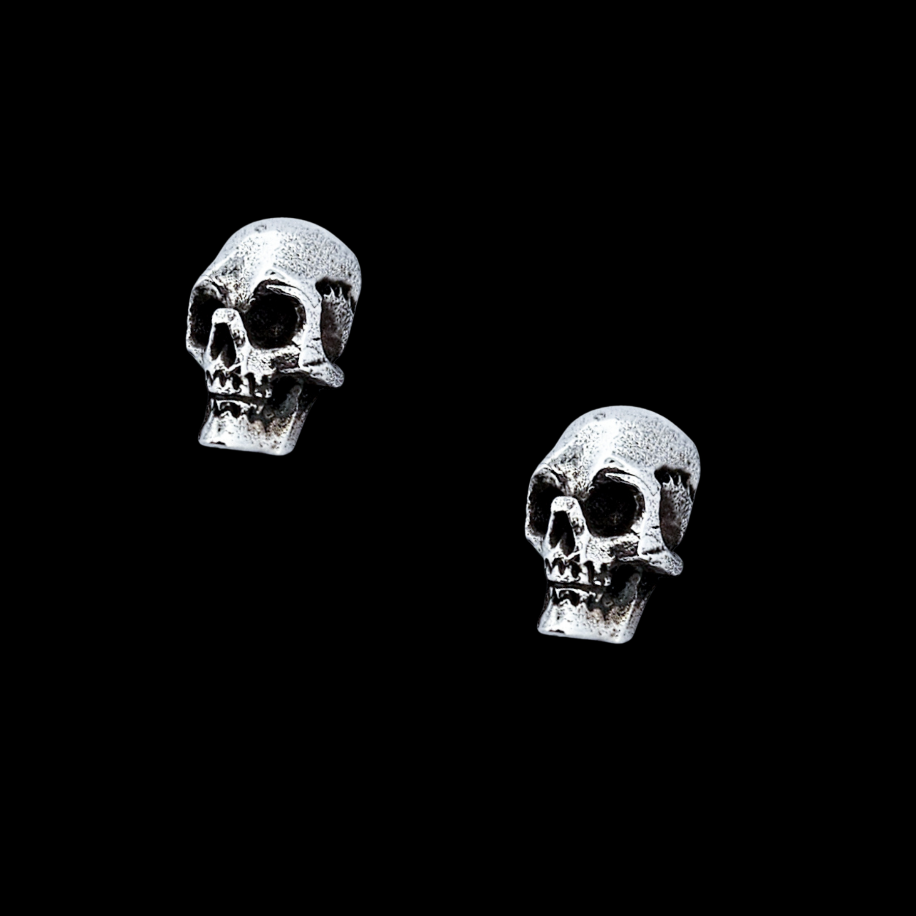 Collection of Rustic Skull Stud Post Earrings - Inchoo Bijoux in a gallery layout