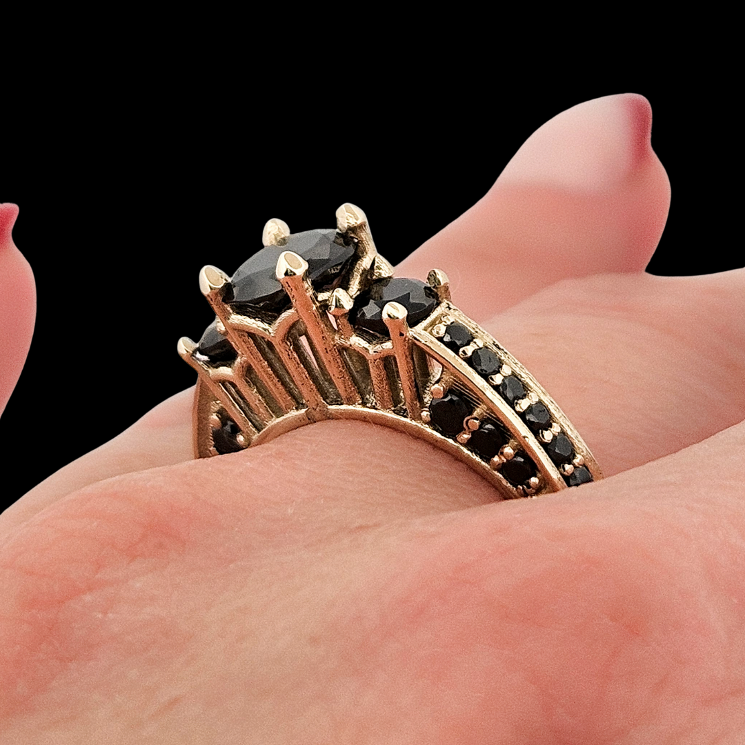 Collection of The Altar - Gold and Black Diamond Ring in a gallery layout