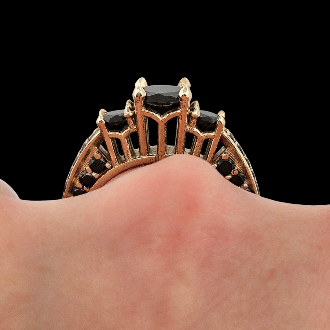 Collection of The Altar - Gold and Black Diamond Ring in a gallery layout