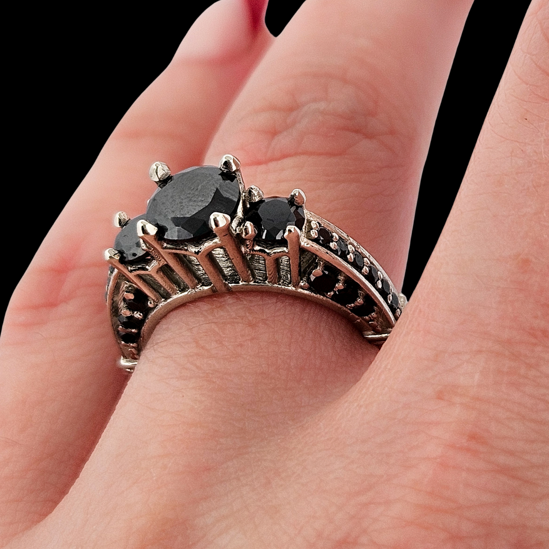 Collection of The Altar - White Gold and Black Diamond Ring in a gallery layout