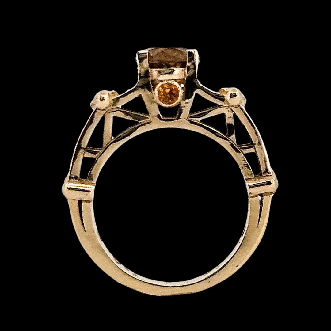 Collection of Victoria - Gold and Citrine Ring in a gallery layout