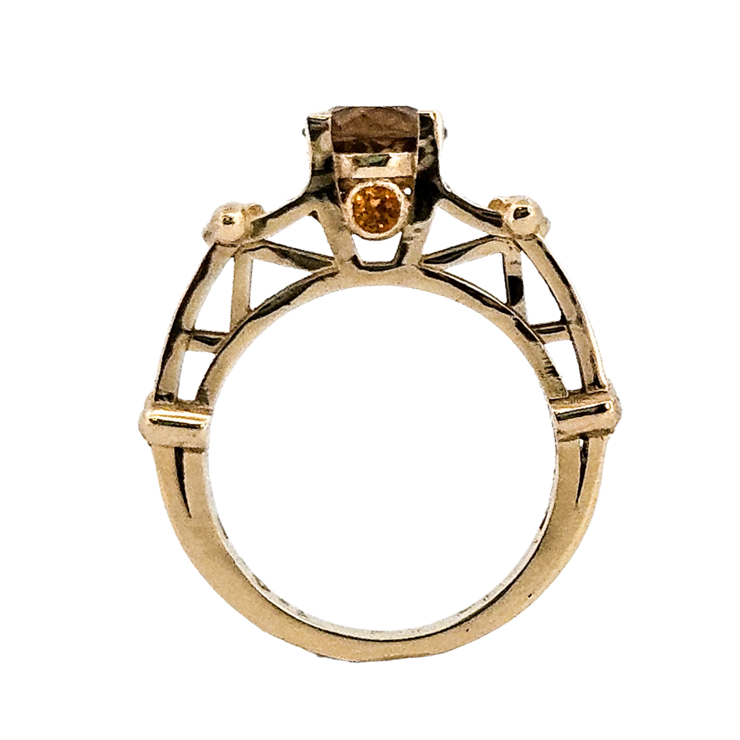 Collection of Victoria - Gold and Citrine Ring in a gallery layout