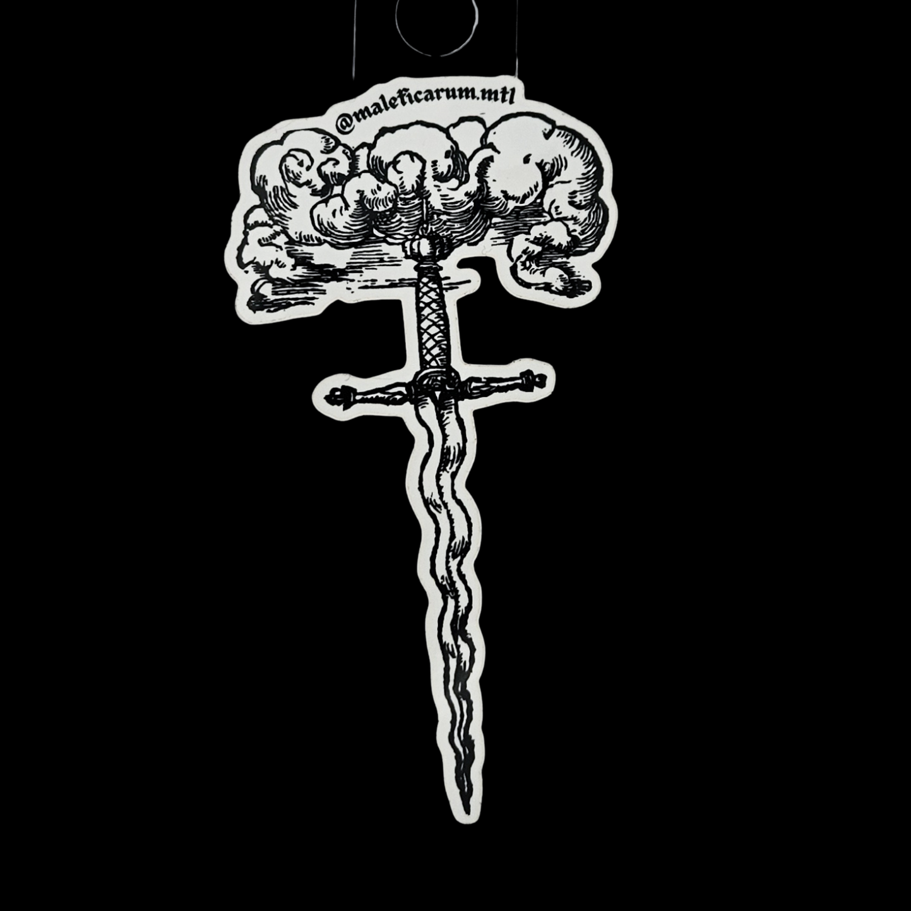 Collection of Sword and Cloud Black and White Sticker - Inchoo Bijoux in a gallery layout