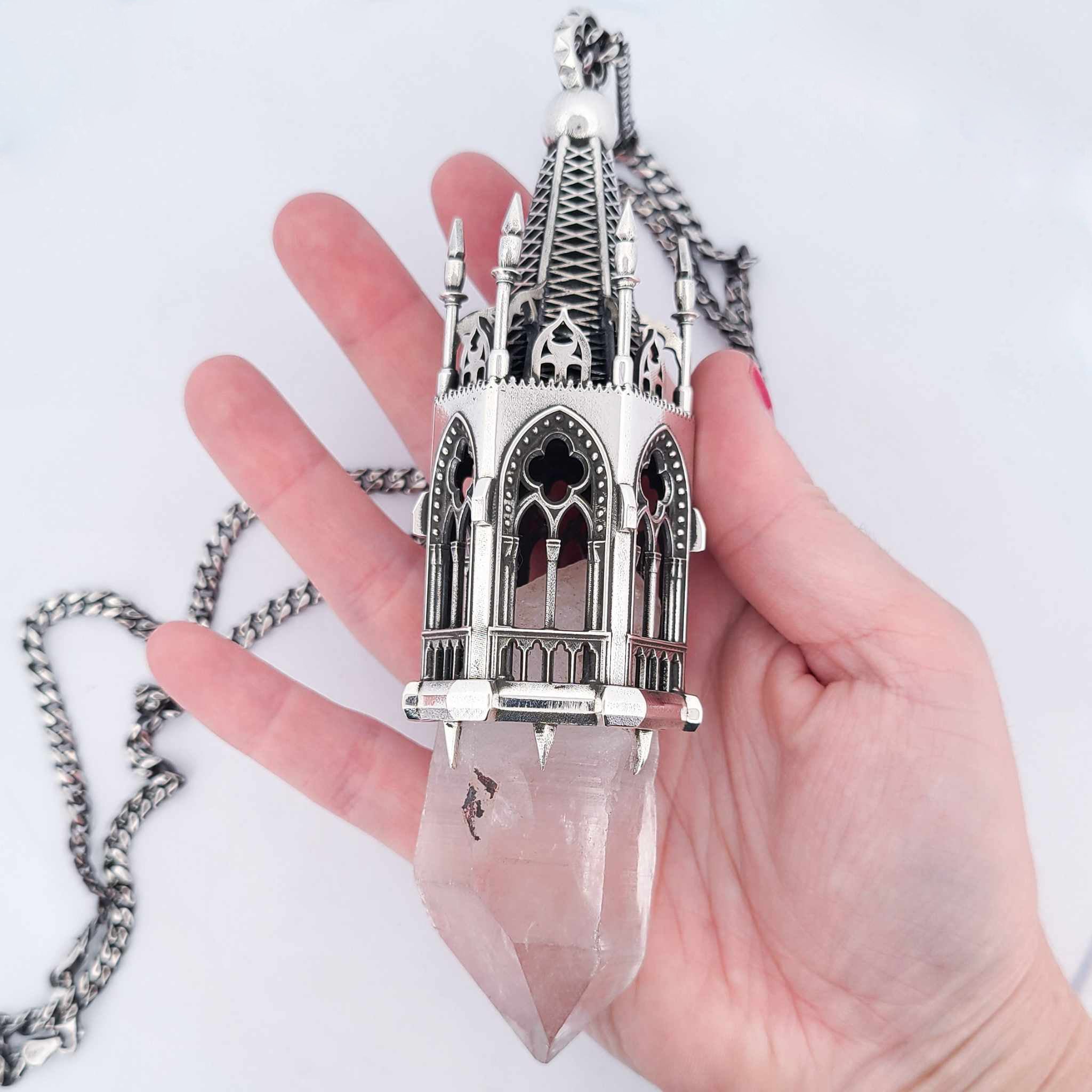 Collection of Temptation Tower 2 - Heavy Quartz Cathedral Pendant in a gallery layout