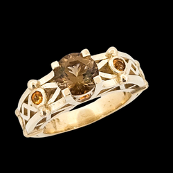 Collection of Victoria - Gold and Citrine Ring in a gallery layout