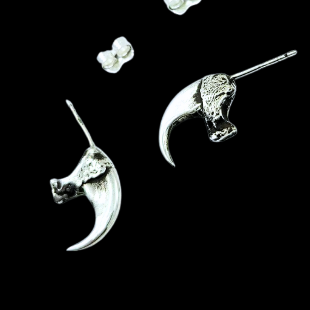 Collection of Cat Claw Stud Earrings in a gallery layout