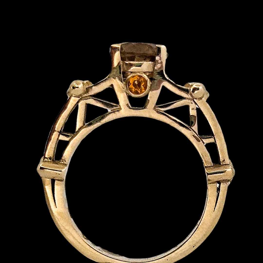 Collection of Victoria - Gold and Citrine Ring in a gallery layout