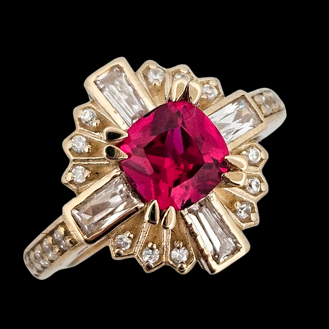 Collection of Roaring Ring - Radiant Red and Solid Gold - Inchoo Bijoux in a gallery layout
