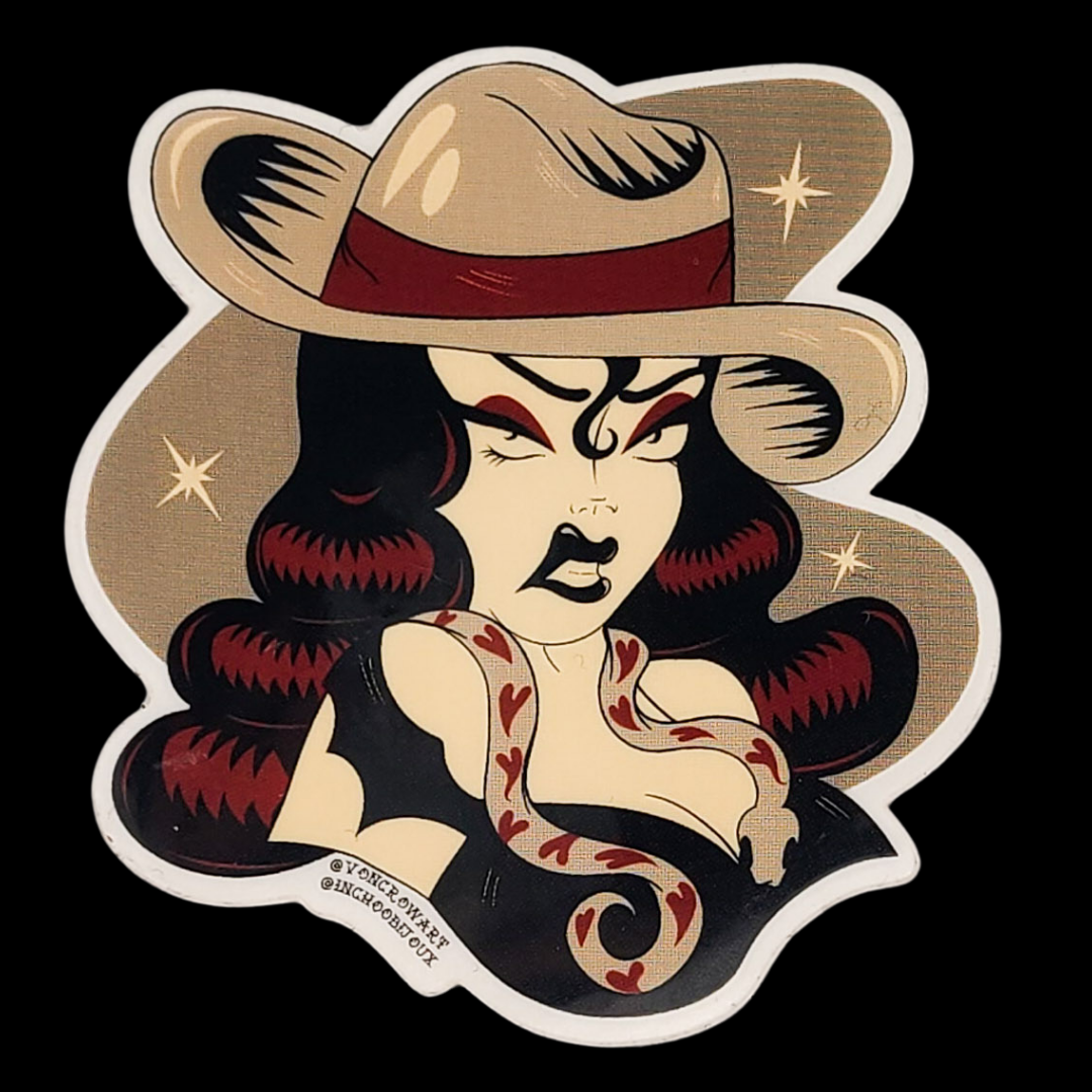 Collection of Jane Pin Up Sticker in a gallery layout