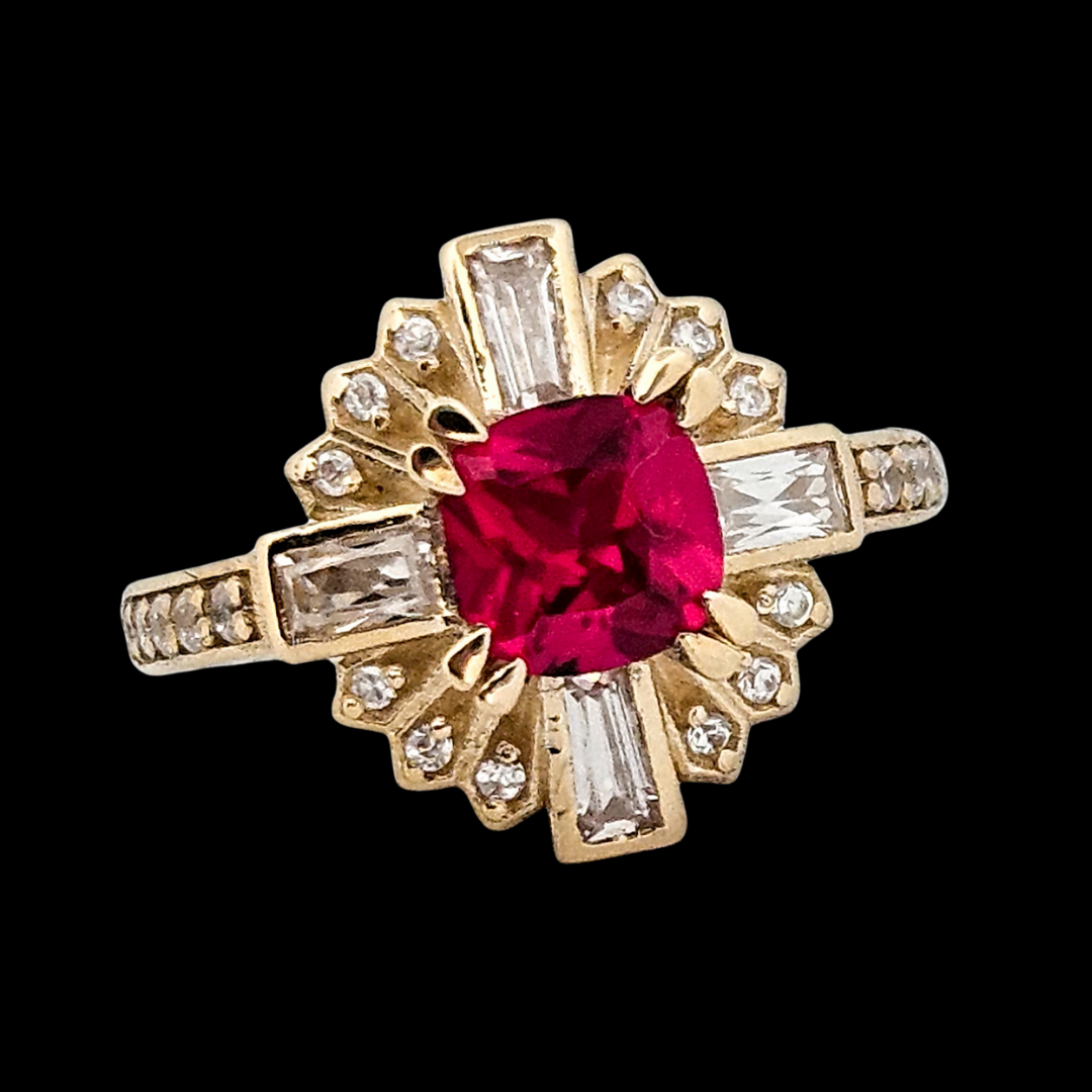 Collection of Roaring Ring - Radiant Red and Solid Gold - Inchoo Bijoux in a gallery layout