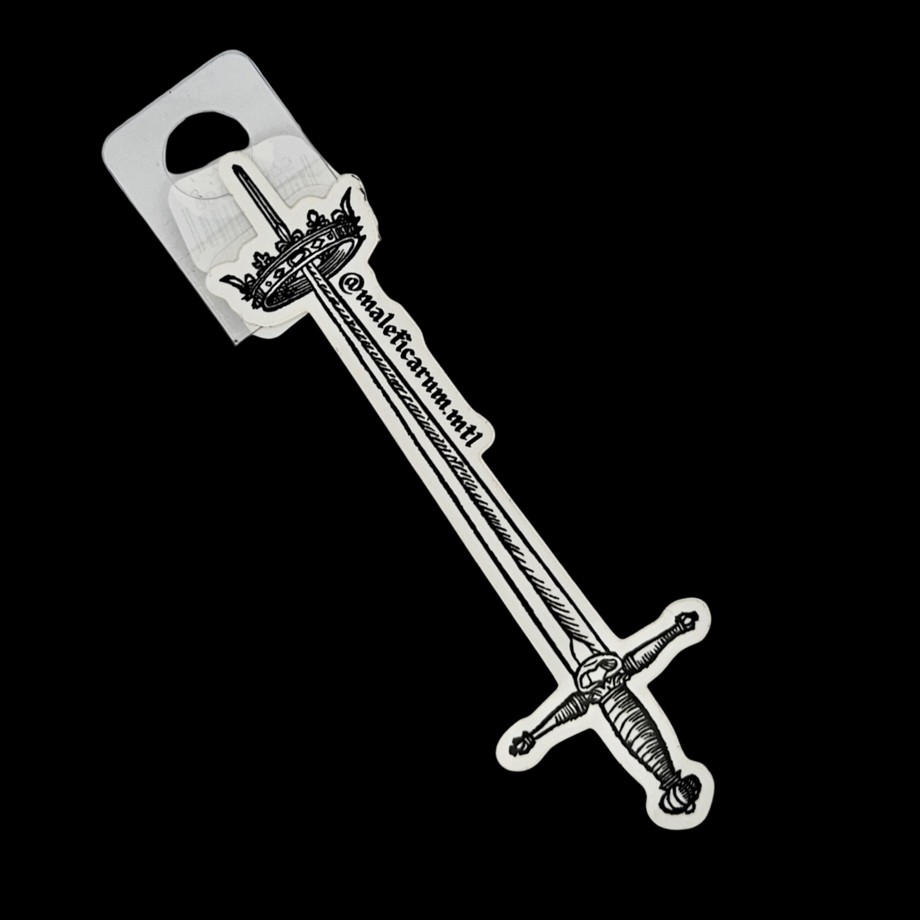 Collection of Sword and Crown Black and White Sticker - Inchoo Bijoux in a gallery layout