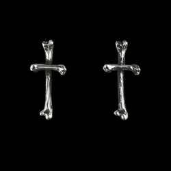 Collection of Boucles d'oreilles Small Bone Stud, Boucles d'oreilles Tiny Cross in a gallery layout