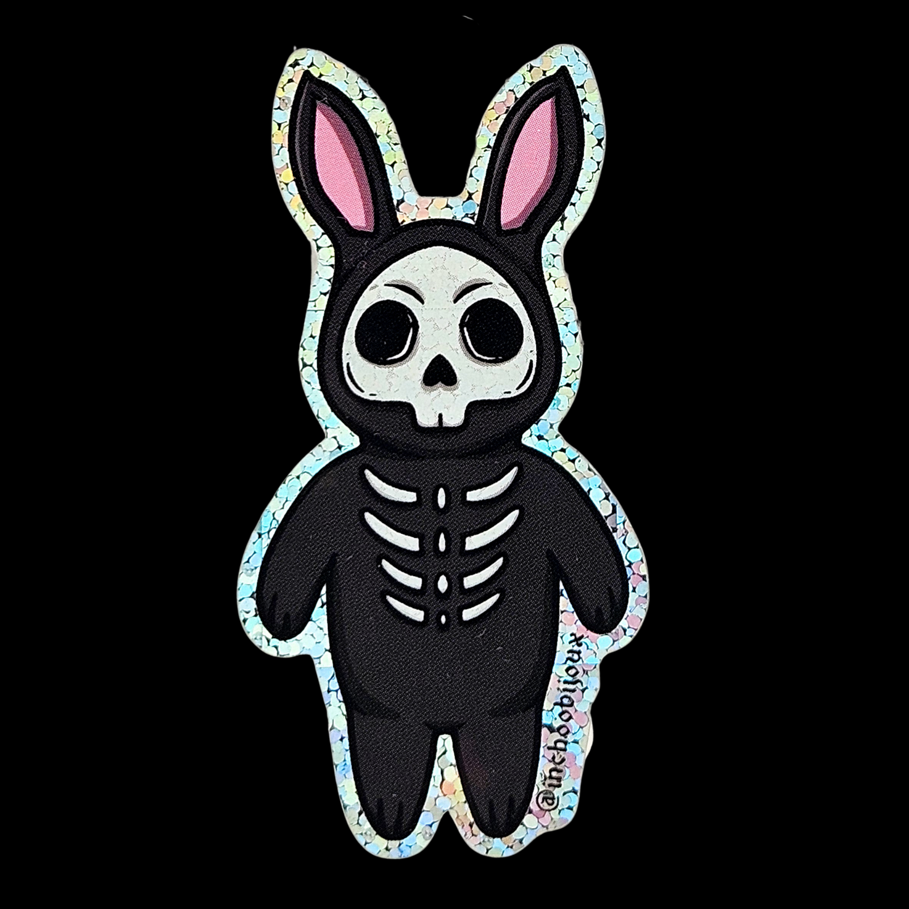 Collection of Skeleton Bunny Glitter Sticker - Inchoo Bijoux in a gallery layout