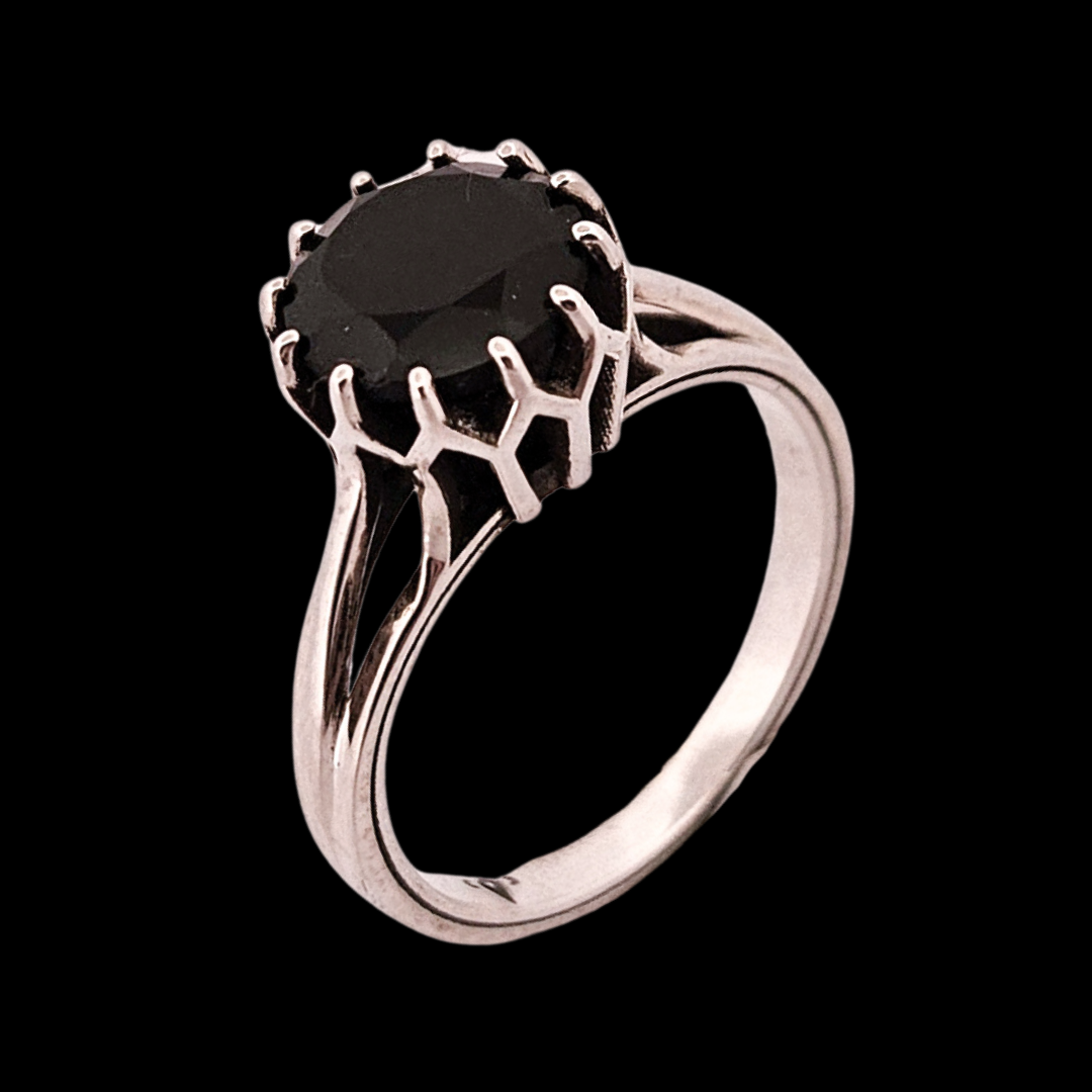 Collection of Veneration Ring - Sterling Silver and Onyx in a gallery layout
