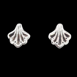 Collection of Baroque Shell Stud Earrings Silver in a gallery layout