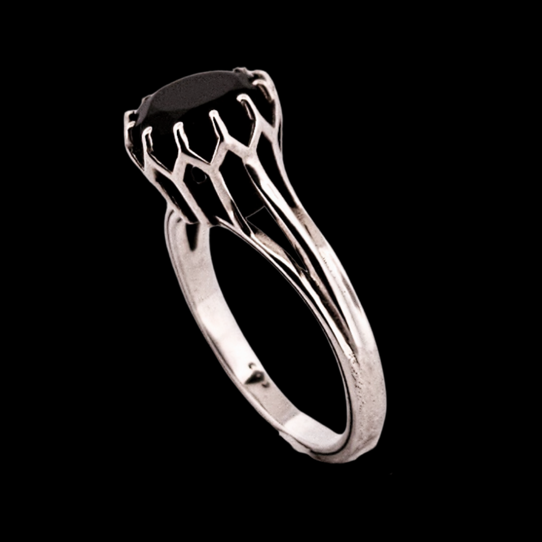 Collection of Veneration Ring - Sterling Silver and Onyx in a gallery layout