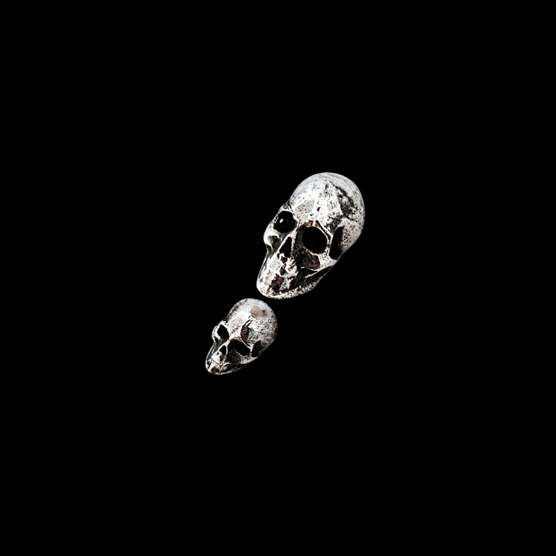 Collection of Sterling Silver Skull Buttons - Inchoo Bijoux in a gallery layout
