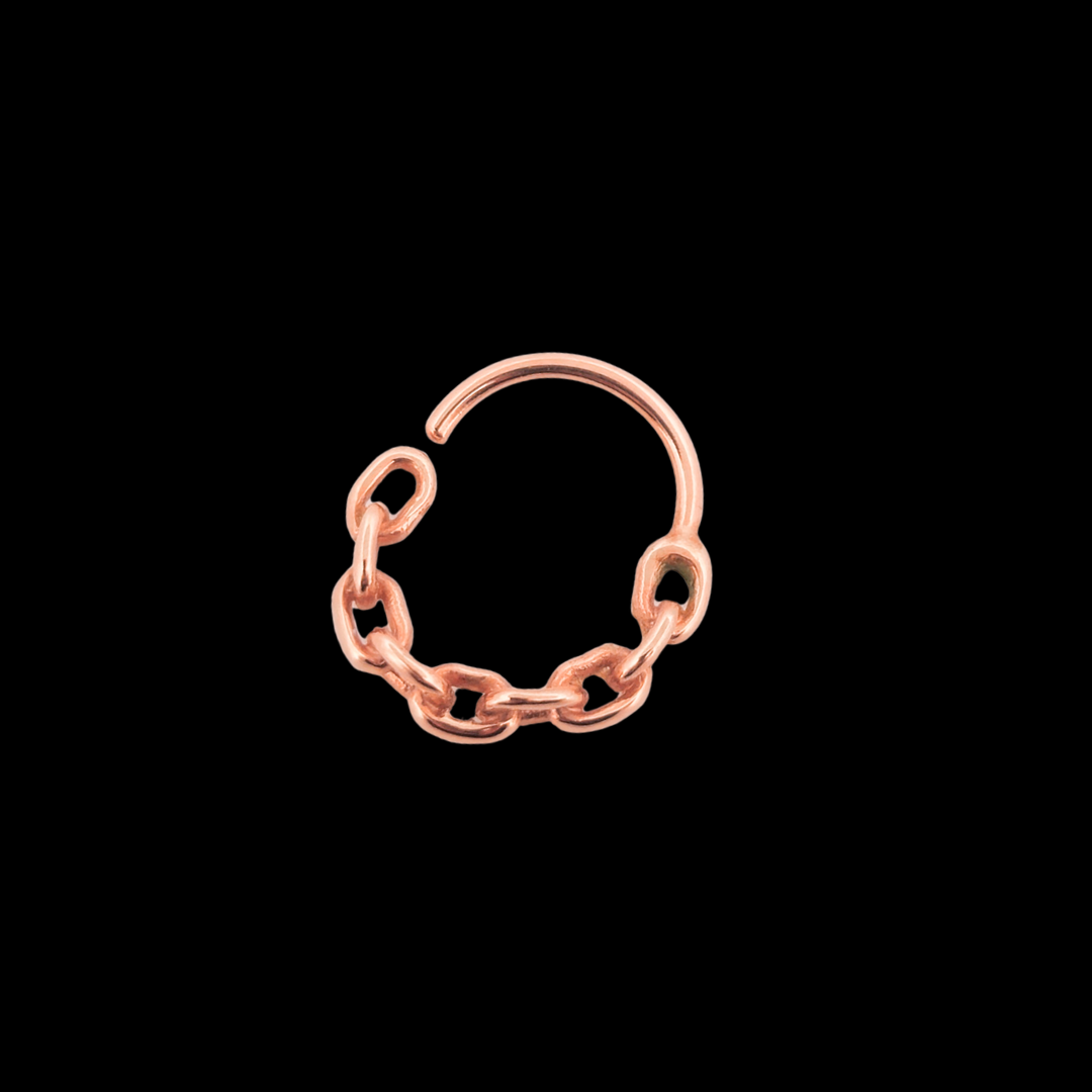 Collection of Gold Chain Septum Ring - Gold Options in a gallery layout