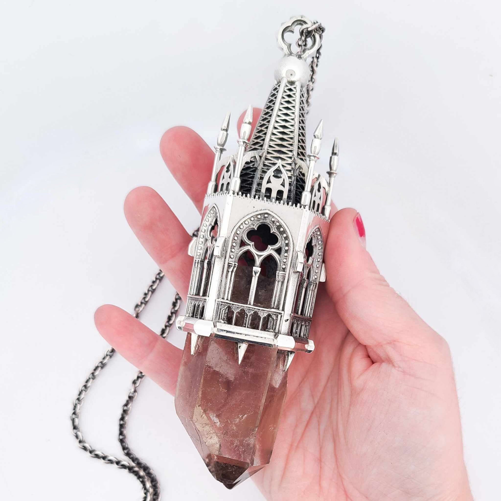 Collection of Temptation Tower 1 - Heavy Quartz Cathedral Pendant in a gallery layout