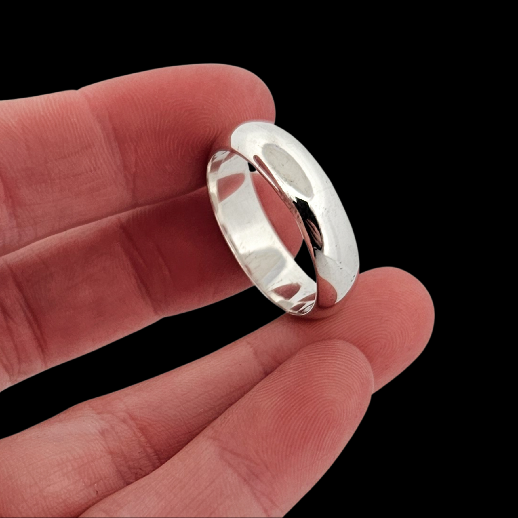 Collection of Simple Wide Half Round Mens Ring - Inchoo Bijoux in a gallery layout
