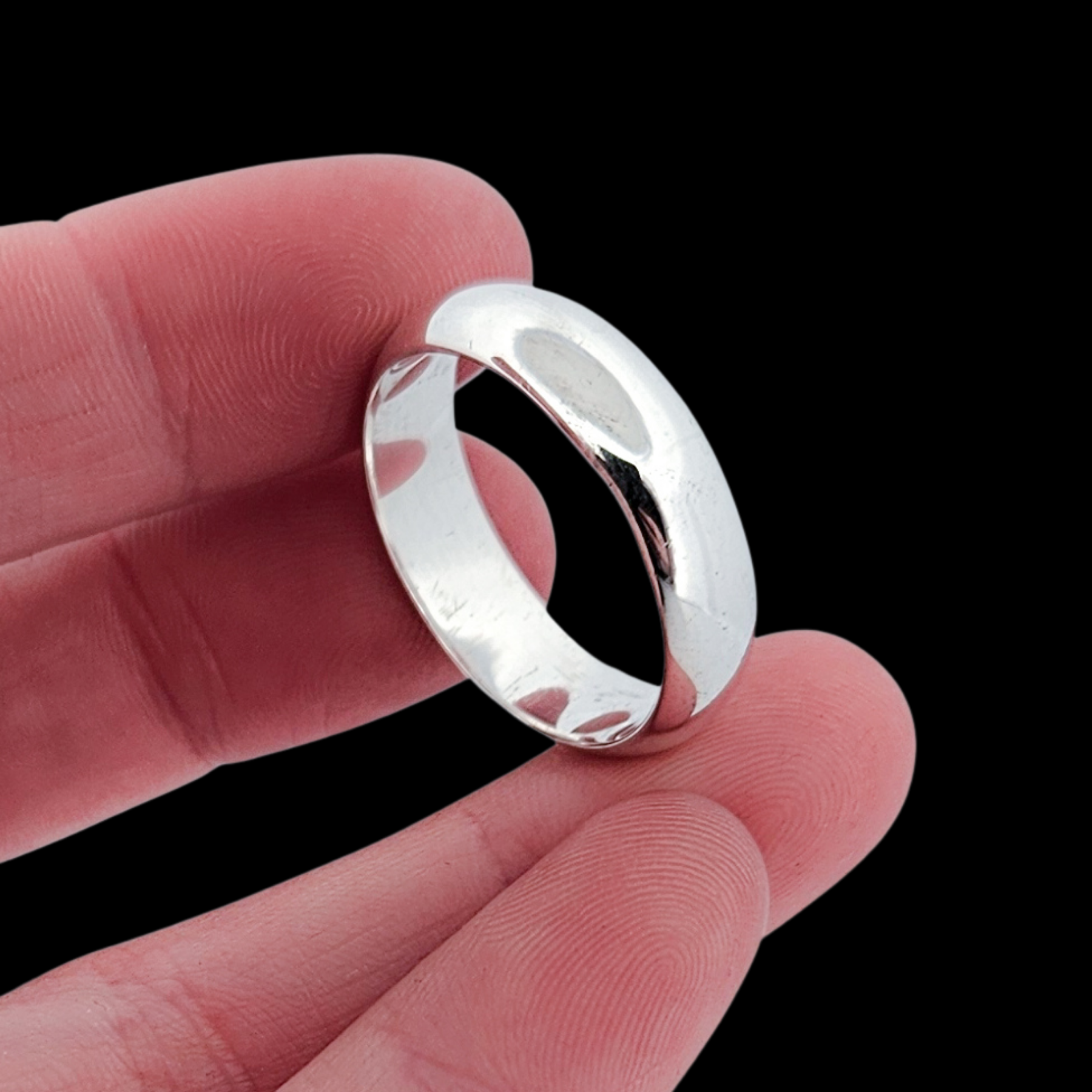 Collection of Simple Wide Half Round Mens Ring - Inchoo Bijoux in a gallery layout