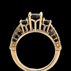 Collection of The Altar - Gold and Black Diamond Ring in a gallery layout