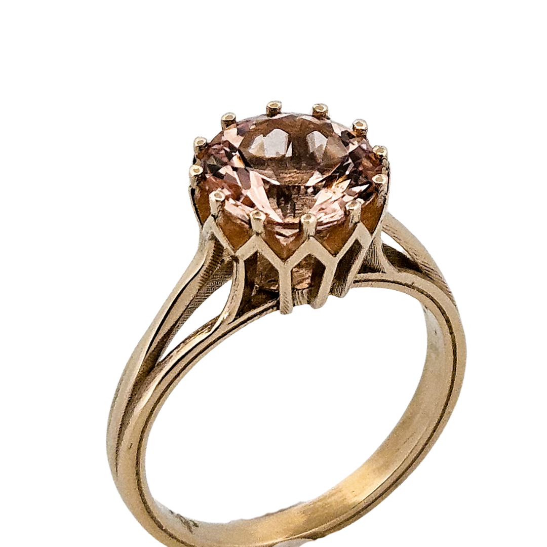 Collection of Veneration Ring - Gold and Morganite Engagement Ring in a gallery layout