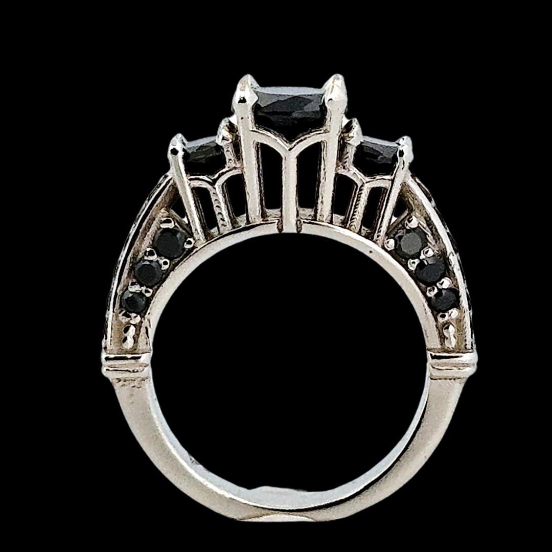 Collection of The Altar - White Gold and Black Diamond Ring in a gallery layout